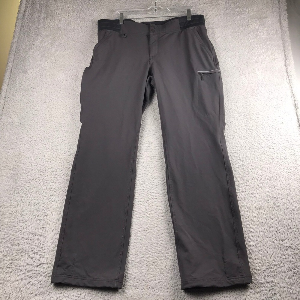 Duluth Trading Black Hills Slim Straight Cargo Pants Womens 16 (37x31) Gray Hike